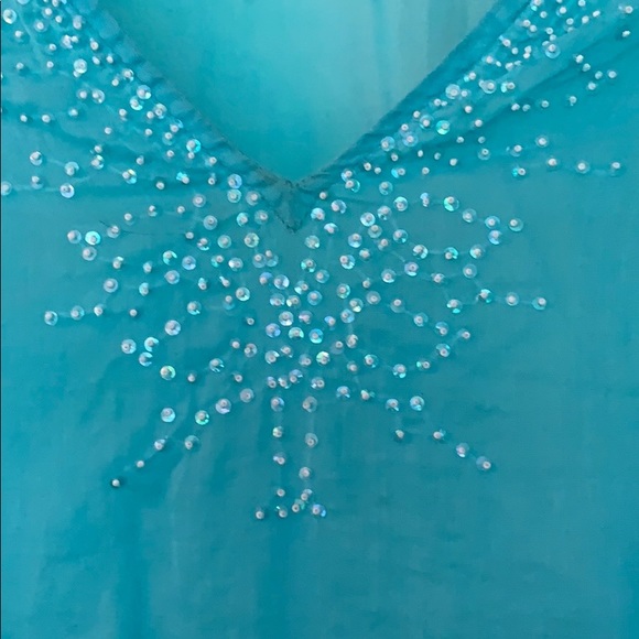 Margaret loves Pete blouse. Hand sewn sequins & bd - Picture 3 of 6